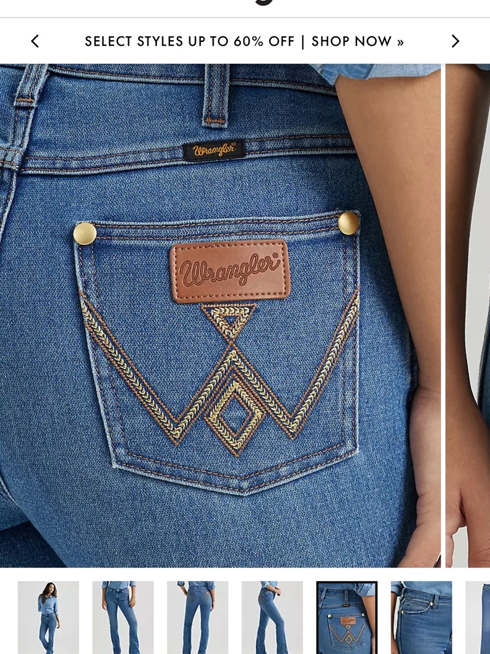 Wrangler Women's High-Rise Straight Jeans in Blue